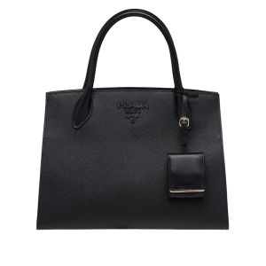 Prada 1BA155 Saffiano Leather Monochrome Bag In Black