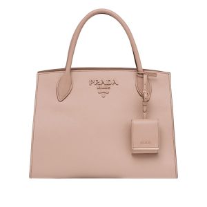 Prada 1BA155 Saffiano Leather Monochrome Bag In Pink