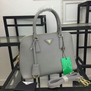 Prada 1BA837 Saffiano Leather Promenade Bag In Grey