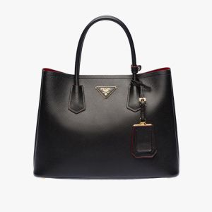 Prada 1BG775 Saffiano Leather Double Bag In Black