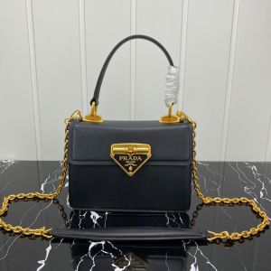 Prada 1BN021 Mini Saffiano Leather Galleria Bag In Black