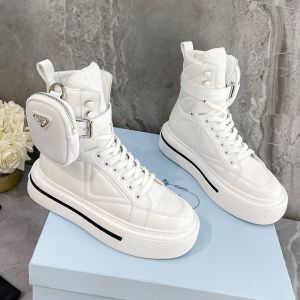Prada 1T642M Nylon High-top Sneakers Women In White