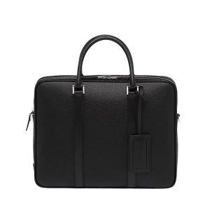 Prada 2VE366 Calf Leather Briefcase In Black