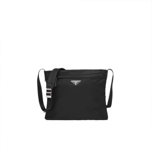 Prada 2VH055 Nylon Cross-Body Bag In Black