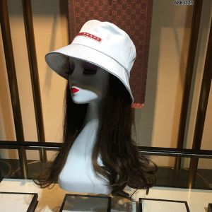 Prada Technical Fabric Bucket Hat In White