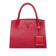 Prada 1BA156 Saffiano Leather Monochrome Bag In Red