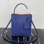 Prada 1BA212 Saffiano Leather Panier Bag In Blue