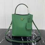 Prada 1BA212 Saffiano Leather Panier Bag In Green