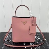 Prada 1BA212 Saffiano Leather Panier Bag In Pink