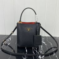 Prada 1BA217 Saffiano Leather Panier Bag In Black