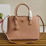 Prada 1BA274 Saffiano Leather Galleria Bag In Light Brown