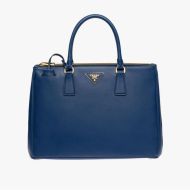 Prada 1BA274 Saffiano Leather Galleria Bag In Navy Blue