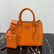 Prada 1BA296 Mini Saffiano Leather Galleria Bag In Orange