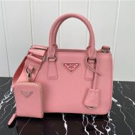 Prada 1BA296 Mini Saffiano Leather Galleria Bag In Pink