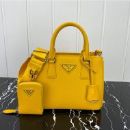 Prada 1BA296 Mini Saffiano Leather Galleria Bag In Yellow