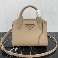 Prada 1BA297 Saffiano Leather Kristen Handbag In Khaki