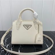 Prada 1BA297 Saffiano Leather Kristen Handbag In White