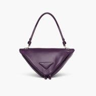 Prada 1BA315 Padded Nappa Leather Handbag In Purple