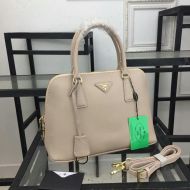 Prada 1BA837 Saffiano Leather Promenade Bag In Apricot