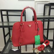 Prada 1BA837 Saffiano Leather Promenade Bag In Red
