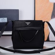 Prada 1BC308 Nylon Cross-Body Bag In Black