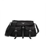 Prada 1BD225 Nylon Shoulder Bag In Black