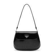 Prada 1BD311 Brushed Leather Cleo Bag In Black