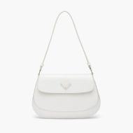 Prada 1BD311 Full Leather Cleo Bag In White