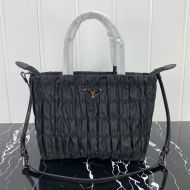 Prada 1BG321 Nylon Shoulder Bag In Black