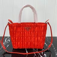 Prada 1BG321 Nylon Shoulder Bag In Red