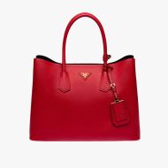 Prada 1BG756 Saffiano Leather Double Bag In Red