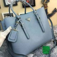 Prada 1BG820 Saffiano Leather Double Bag In Sky Blue