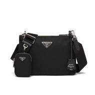 Prada 1BH046 Nylon Re-Edition Shoulder Bag In Black