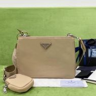 Prada 1BH046 Nylon Re-Edition Shoulder Bag In Khaki