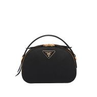 Prada 1BH123 Saffiano Leather Odette Bag In Black