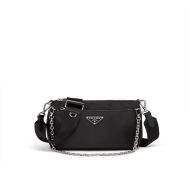 Prada 1BH168 Nylon Shoulder Bag In Black