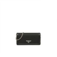 Prada 1BP019 Nylon And Leather Mini Bag In Black