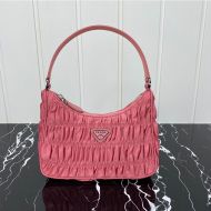 Prada 1NE204 Re-Edition 2005 Quilted Nylon Hobo Bag In Pink