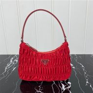 Prada 1NE204 Re-Edition 2005 Quilted Nylon Hobo Bag In Red