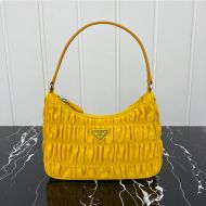Prada 1NE204 Re-Edition 2005 Quilted Nylon Hobo Bag In Yellow
