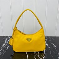 Prada 1NE515 Re-Edition 2000 Nylon Hobo Bag In Yellow