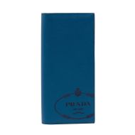 Prada 2MV836 Silk-screened Logo Saffiano Leather Document Holder In Blue