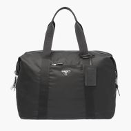 Prada 2VC796 Nylon And Saffiano Leather Duffle Bag In Black