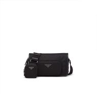 Prada 2VD041 Re-Nylon And Saffiano Leather Shoulder Bag In Black