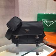 Prada 2VD769 Nylon Cross-Body Bag In Black