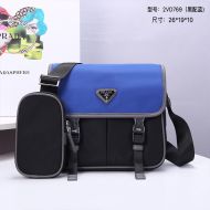 Prada 2VD769 Nylon Cross-Body Bag In Blue