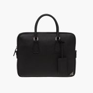 Prada 2VE368 Saffiano Leather Triangle Briefcase In Black