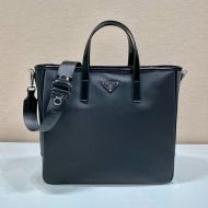 Prada 2VG064 Re-Nylon And Leather Tote In Grey