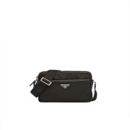 Prada 2VH048 Nylon And Saffiano Leather Bag In Black