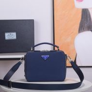 Prada 2VH069 Saffiano Leather Brique Bag In Blue